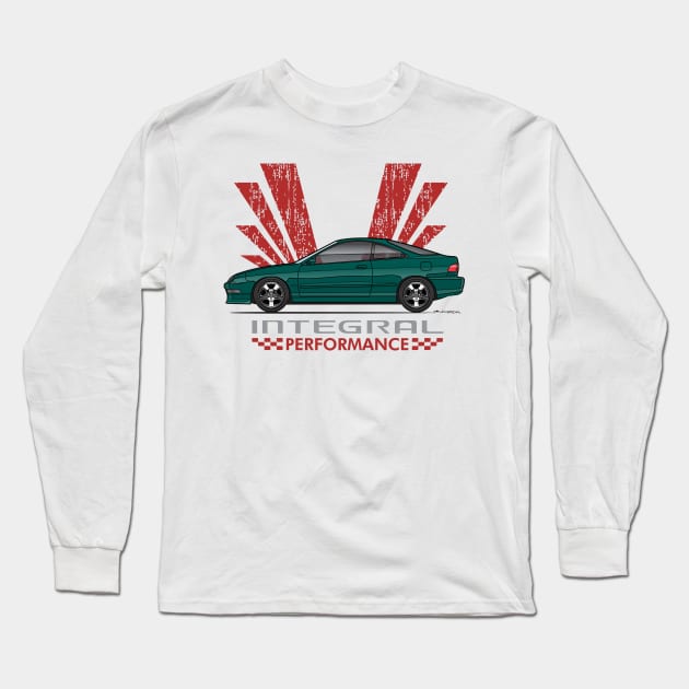 Green performance Long Sleeve T-Shirt by JRCustoms44